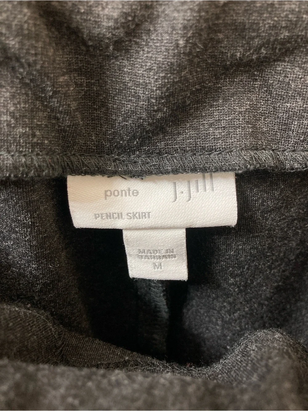 J. Jill Women’s Heathered Gray Stretch Ponte Knit Pencil Skirt Size Medium